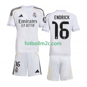 Fußballtrikots Real Madrid Endrick 16 Kinder Heim Trikotsatz 2025-2026